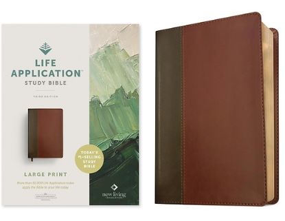 Picture of NLT Life Application Study Bible, Third Edition, Large Print (Red Letter, Leatherlike, Brown/Tan)