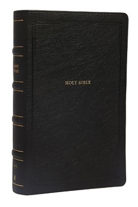 Picture of Nkjv, Reference Bible, Personal Size Large Print, Leathersoft, Black, Thumb Indexed, Red Letter Edition, Comfort Print