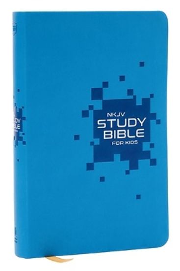 Picture of NKJV Study Bible for Kids, Blue Leathersoft
