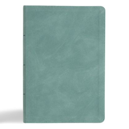 Picture of CSB Giant Print Single-Column Bible, Earthen Teal Suedesoft Leathertouch