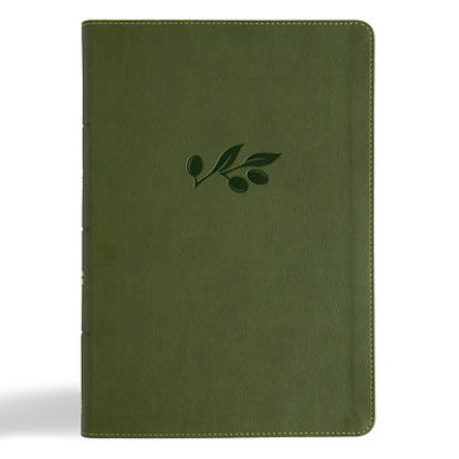 Picture of CSB Giant Print Single-Column Bible, Olive Leathertouch
