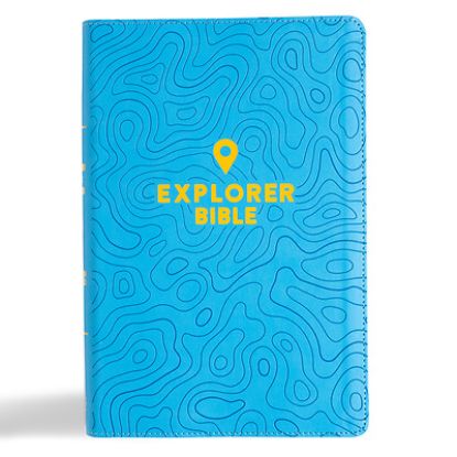 Picture of CSB Explorer Bible for Kids, Sky Blue Leathertouch, Indexed