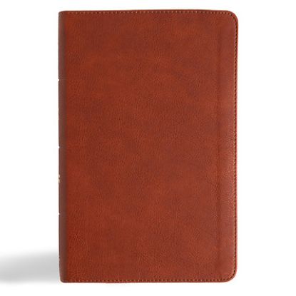 Picture of CSB Single-Column Personal Size Reference Bible, Burnt Sienna Leathertouch