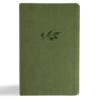 Picture of CSB Single-Column Personal Size Reference Bible, Olive Leathertouch