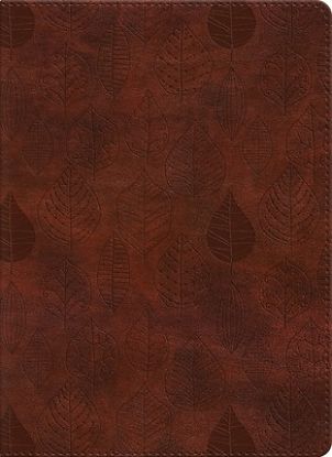 Picture of ESV Single Column Journaling Bible (Trutone, Chestnut, Leaves Design)