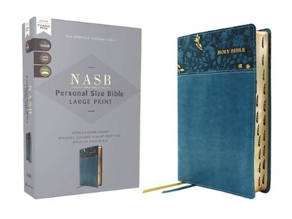 Picture of Nasb, Personal Size Bible, Large Print, Leathersoft, Teal, Red Letter, 1995 Text, Thumb Indexed, Comfort Print