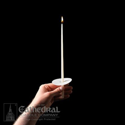 Picture of Cathedral 51% Beeswax 11" Congregational Tapers - Box of 100