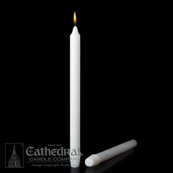 Picture of Stearic Altar Candles Cathedral 8 1/2 x 23/32 Pack of 48 Self-fitting