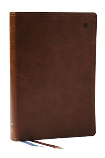 Picture of Net Bible, Large Print Thinline with Cross References, Brown Leathersoft, Comfort Print