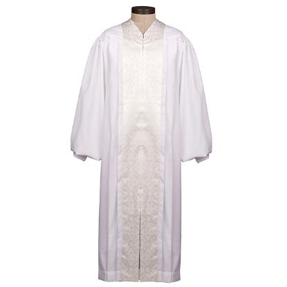 Picture of Murphy Jacquard Panels Pulpit Robe White