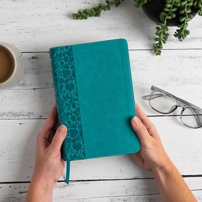 Picture of CSB Large Print Personal Size Reference Bible, Teal Leathertouch