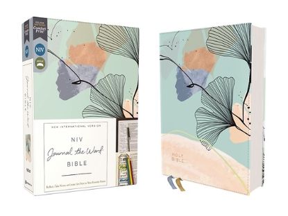 Picture of Niv, Journal the Word Bible (Perfect for Note-Taking), Leathersoft, Teal/Floral, Red Letter, Comfort Print