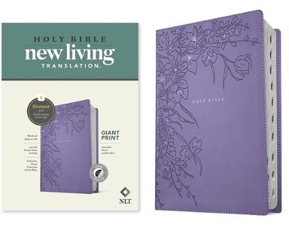 Picture of NLT Giant Print Bible, Filament Enabled (Leatherlike, Lavender Floral, Indexed, Red Letter)