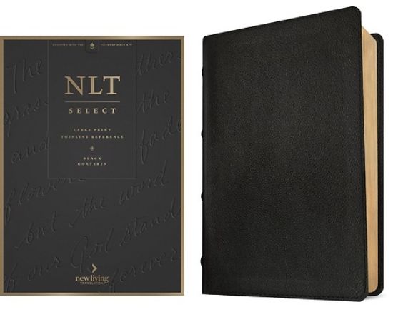 Picture of NLT Select Large Print Thinline Reference Bible, Filament Enabled (Goatskin Leather, Black, Red Letter)