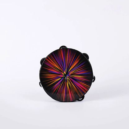 Picture of Red Starburst Single Row Tambourine - 8"