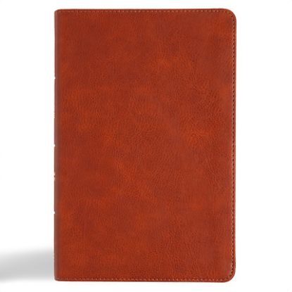 Picture of CSB Large Print Personal Size Reference Bible, Digital Study Edition, Burnt Sienna Leathertouch, Indexed
