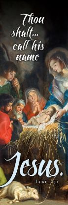 Picture of Call His Name Jesus Old Master Art Christmas 3' x 5' Banner
