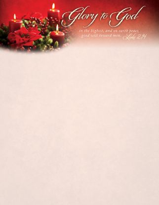 Picture of Glory God Highest Christmas Letterhead