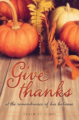 Picture of Give Thanks His Holiness Thanksgiving Bulletin
