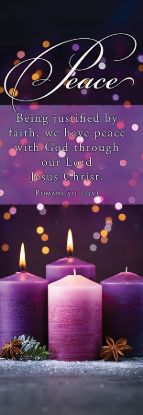 Picture of Banner Peace Being Justified Advent 2 x 6 Fabric