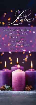 Picture of Banner Love a New Commandment Advent 2 x 6 Vinyl