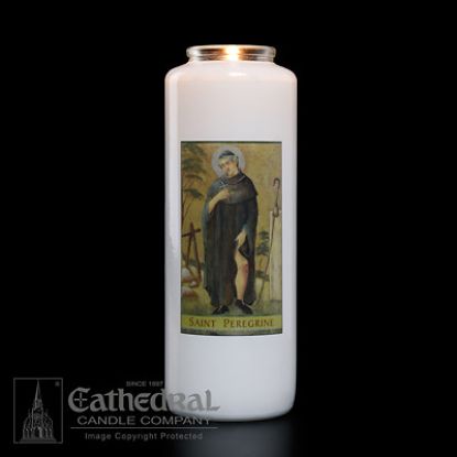 Picture of St. Peregrine 6-Day Glass Prayer Candle