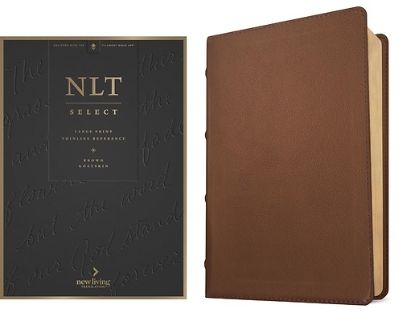 Picture of NLT Select Large Print Thinline Reference Bible, Filament Enabled (Goatskin Leather, Brown, Red Letter)