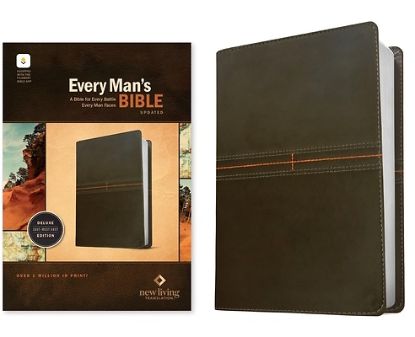 Picture of NLT Every Man's Bible, Filament Enabled (Leatherlike, East-West Grey, Red Letter)