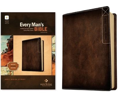 Picture of NLT Every Man's Bible, Filament Enabled, Deluxe Explorer Edition (Leatherlike, Brown, Red Letter)