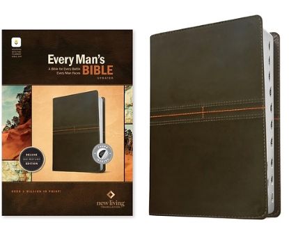 Picture of NLT Every Man's Bible, Filament Enabled (Leatherlike, East-West Grey, Indexed, Red Letter)