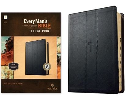 Picture of NLT Every Man's Bible, Large Print, Filament Enabled (Leatherlike, Covenant Black, Indexed, Red Letter)