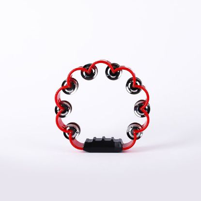 Picture of Scalloped Double Row Tambourine - 8", Red