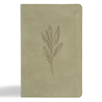 Picture of CSB Large Print Personal Size Reference Bible, Digital Study Edition, Sage Suedesoft Leathertouch