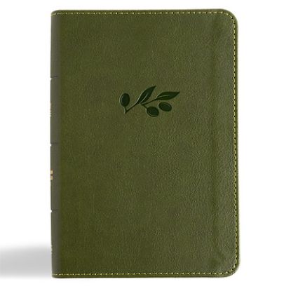 Picture of CSB Large Print Compact Reference Bible, Digital Study Edition, Olive Leathertouch