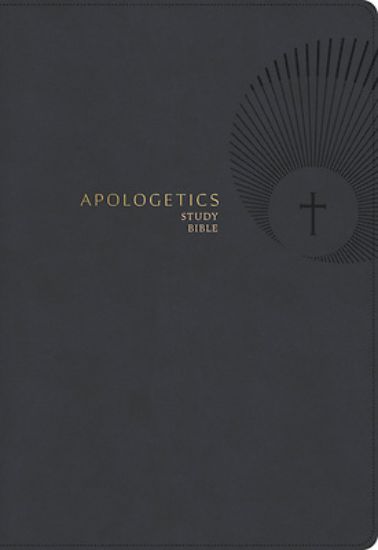 Picture of CSB Apologetics Study Bible, Revised & Updated, Easy-To-Read Optimal Type, Charcoal Leathertouch, Indexed