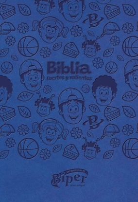 Picture of Biblia Biper Y Sus Amigos, Fuertes Y Valientes (Nbla), Leathersoft, Azul, Palabras de Jesús En Rojo, Comfort Print