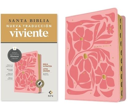 Picture of Biblia Ultrafina Ntv, Letra Grande Con Filament (Sentipiel, Flores Rosa, Índice, Letra Roja)