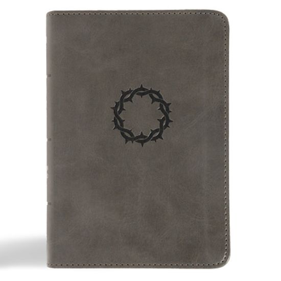 Picture of NASB Large Print Compact Reference Bible, Charcoal Leathertouch