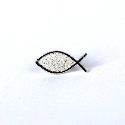 Picture of Lapel Pin Christian Fish Silver PK6