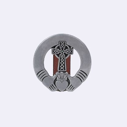 Picture of Visor Clip Claddagh W/ Cross and Stone PK4