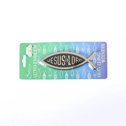 Picture of Auto Emblem Jesus Is Lord Fish Gold PK6
