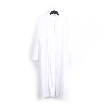 Picture of Baptismal Gown Simple Pleat White Xs - Poly - Weighted