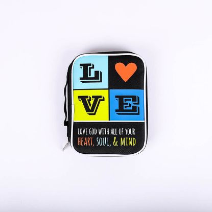Picture of Bible Cover Canvas Love Block Medium