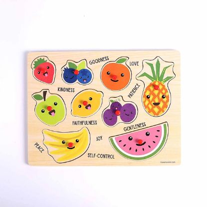 Picture of Puzzle Wood Peg Fruit of the Spirit