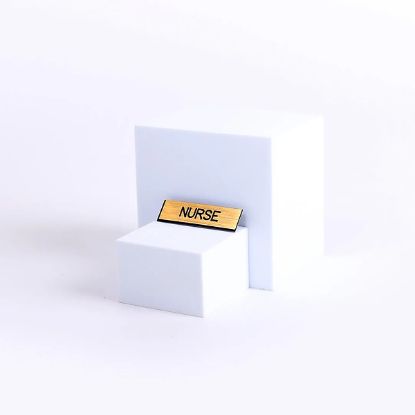 Picture of Badge Engraved Nurse Gold Pin