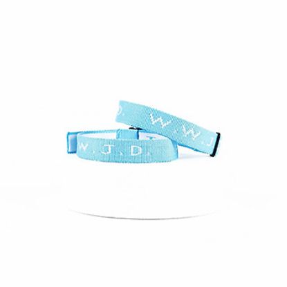 Picture of Bracelet Woven WWJD Light Blue PK25