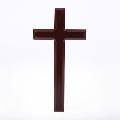 Picture of Wall Cross Pine, Cherry Finish 10"