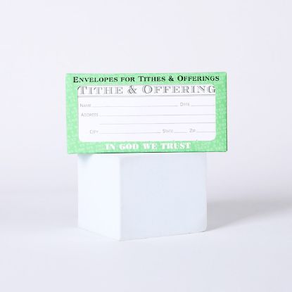 Picture of Offering Envelope Tithe and Offering Green 100CT