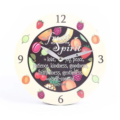 Picture of Wall Clock Fruit of the Spirit 8 Inch