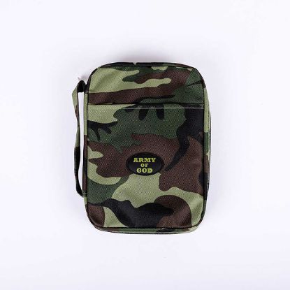Picture of Bible Cover Canvas Army of God Camo Green Large